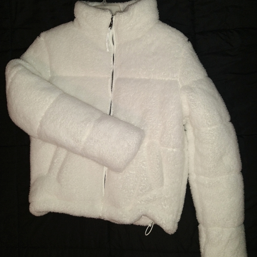 Aeropostale White Fluffy Jacket